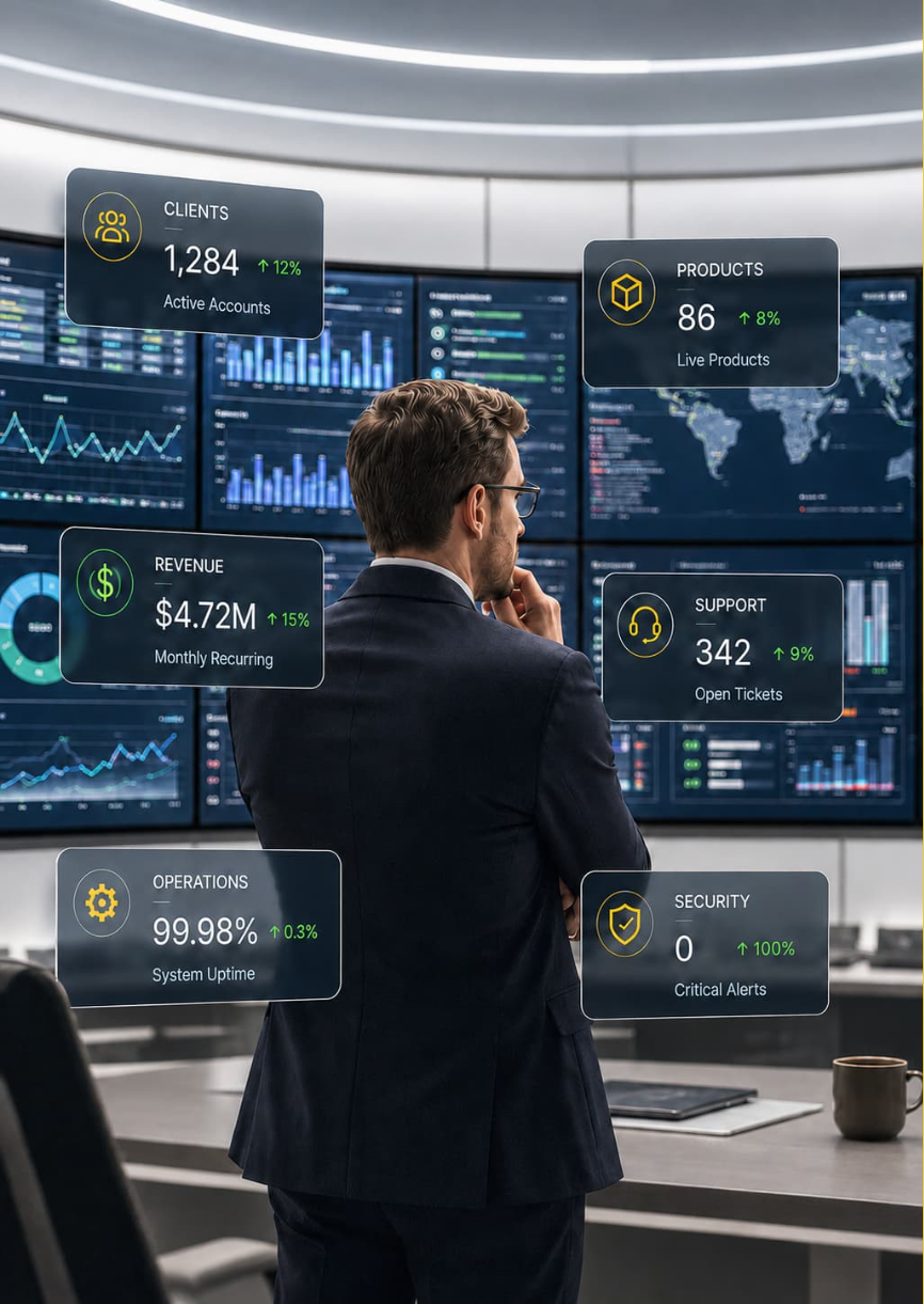Product3 administration dashboard visual reference